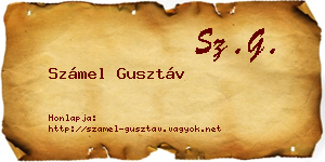 Számel Gusztáv névjegykártya
