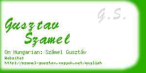 gusztav szamel business card