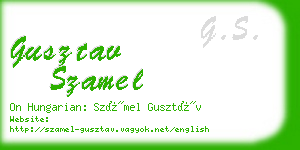 gusztav szamel business card